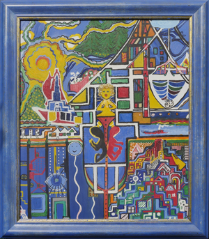 Durch zwei Leben in die dritte Zeit - &Ouml;l auf Leinwand - 50 x 60cm