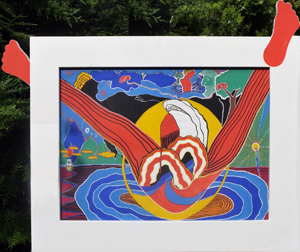 Seit je her - Kasein auf 100% Hadern - 83,5 x 60cm - Unikatrahmen