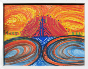 Strudel der Ohnmacht - Tempera auf Papier - 50 x 40cm
