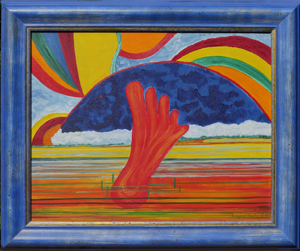 Begrenzter Schritt - Acryl auf Leinwandkarton - 61 x 53cm